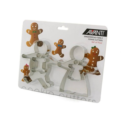 Gingerbread Family Cookie Cutters 4 Piece Set
