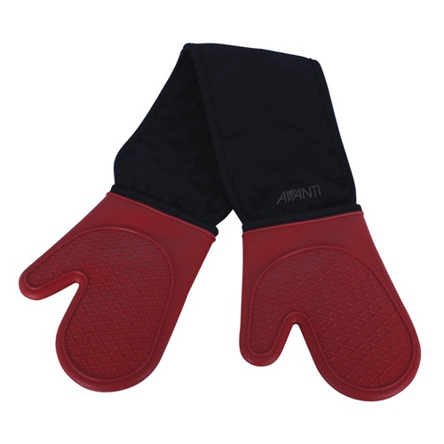 Silicone Double Oven Glove - Red