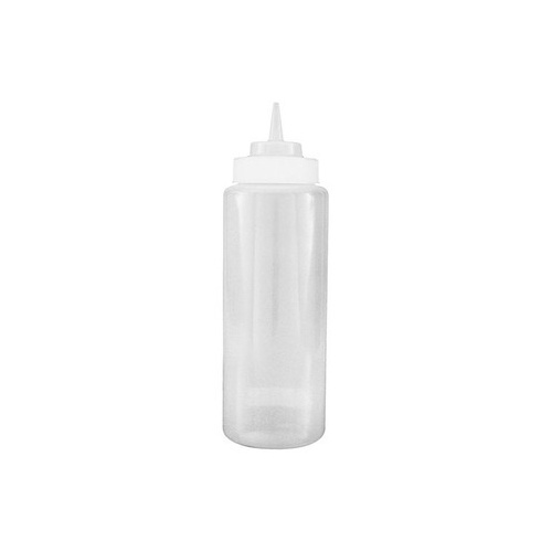 Clear Wide Mouth Squeeze Bottle 1L