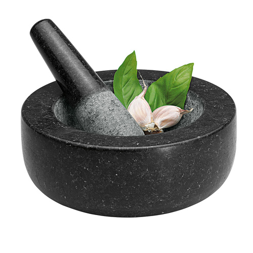 Low Profile Granite Mortar & Pestle 20cm