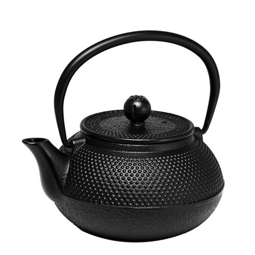 Black Hobnail Cast Iron Teapot - 600ml