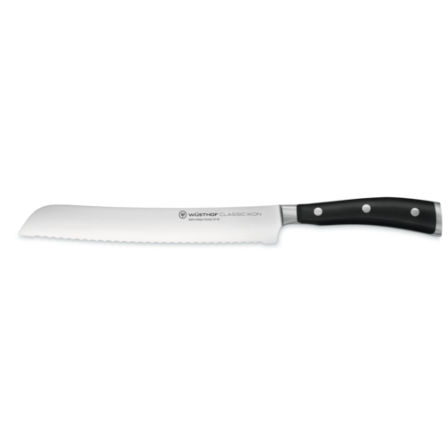 Classic Ikon Black Bread Knife 200mm