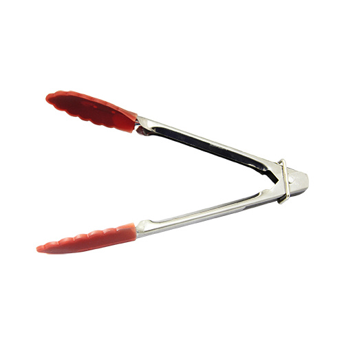 Mini Silicone Tongs Red