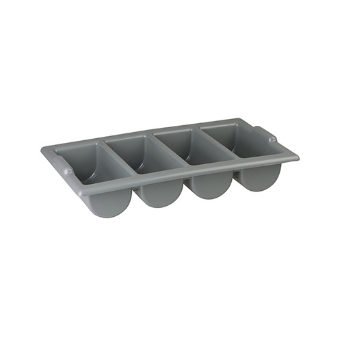 4 Compartment Cutlery Box Grey