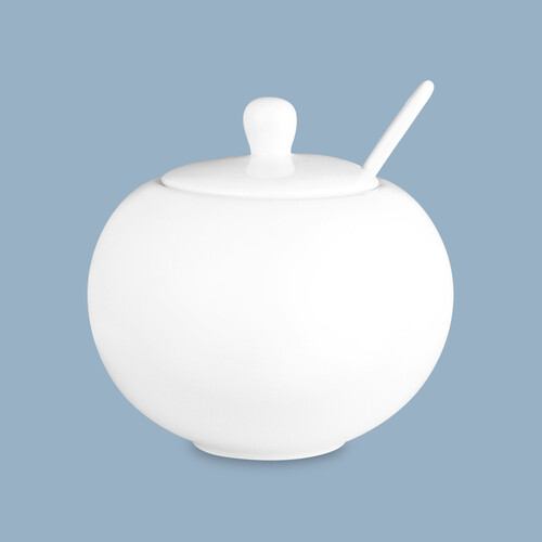 Round Sugar Bowl W/Spoon 500ml