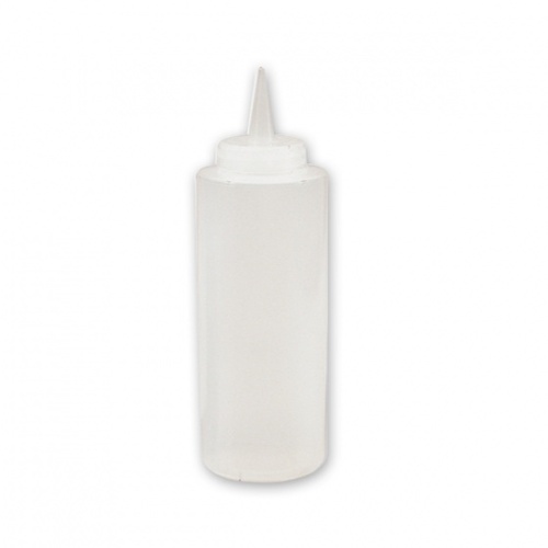 Clear Wide Mouth Squeeze Bottle 340ml