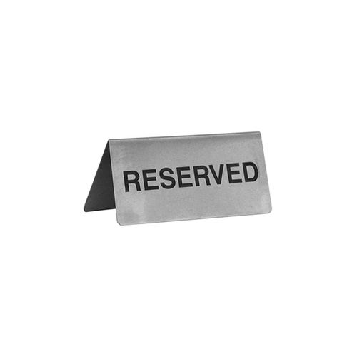 Stainless RESERVED Sign "A" Frame 100x43mm
