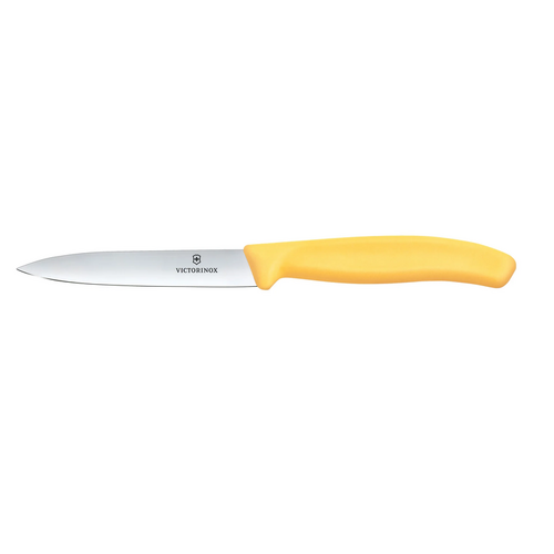 Pairing Knife - Pointed Tip Straight Edge 10cm Yellow