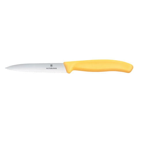 Paring Knife - Pointed Tip  Wavy Edge - New Yellow