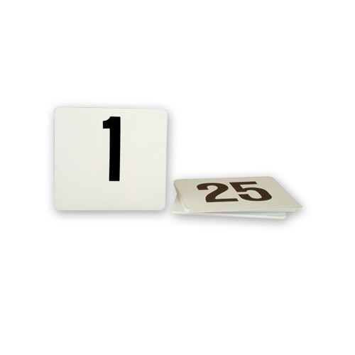 Table Number Black on White Lge 1-25
