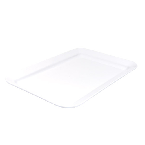 White Melamine Rectangular Platter Wide Rim 450x300mm