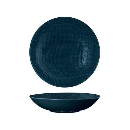 Linen Navy Blue Round Share Bowl 230mm