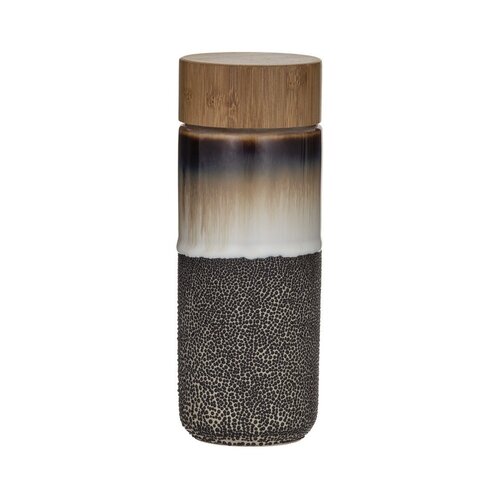 Roma Double Wall Flask Bamboo Lid  Mocca