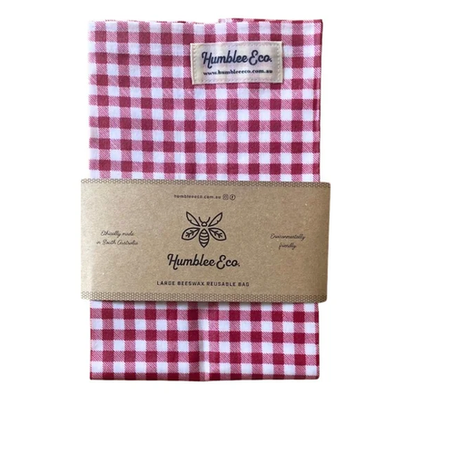 Beeswax Bag - Large - Red Check