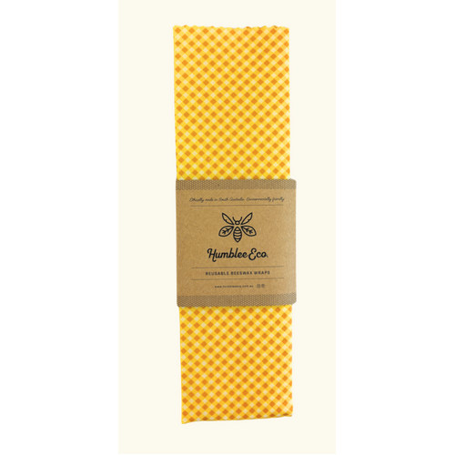 Beeswax Wrap - Jumbo - Yellow Check