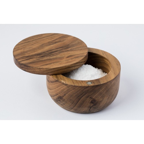 Salt Pig Plus - Roasted Rubber Wood 11.5cm