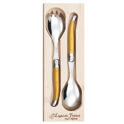 Jean Neron Salad Server Set - Yellow