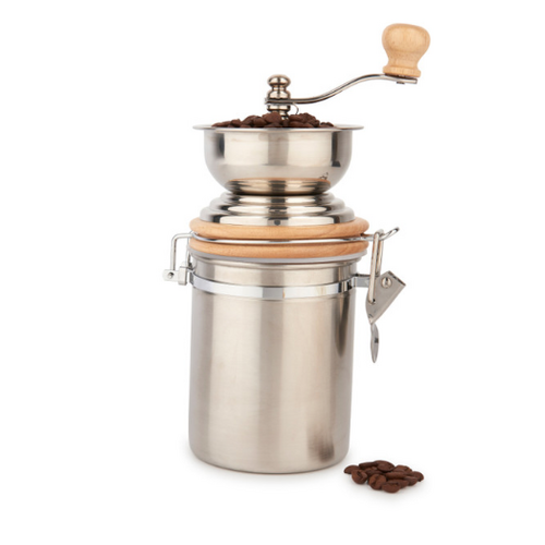 Coffee Grinder And Storer - Stainless Steel