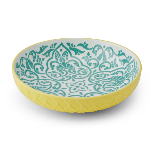 Mikasa Coupe Bowl - 21cm Yellow Blue Geometric