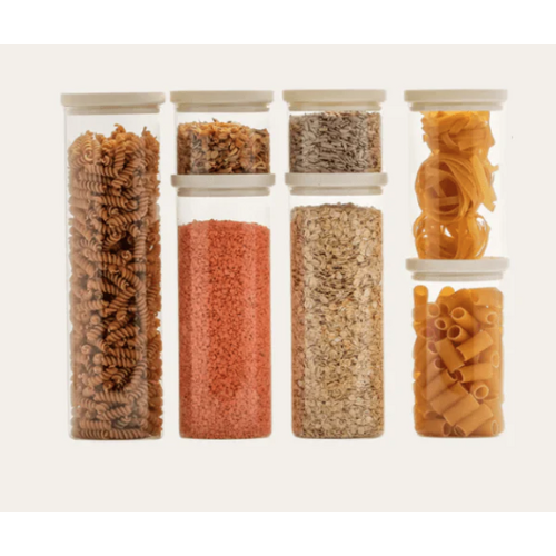 Glass Pantry Storage Jars Oat Milk