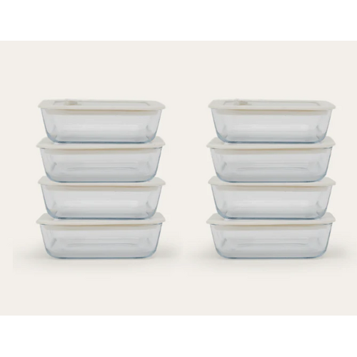 Square Food Prep and Storage Set - 8pk 600ml