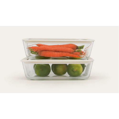 Rectangle Glass Food Containers - 2pk - 700ml
