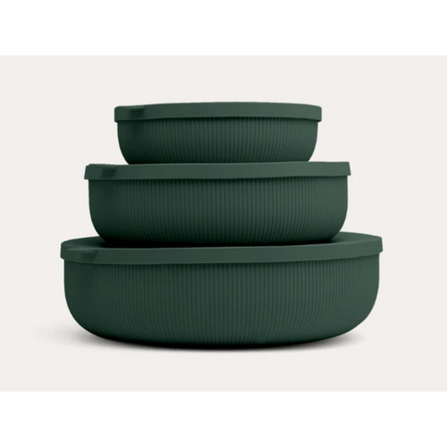 Silicone Nesting Bowl Set of 3  - Moss