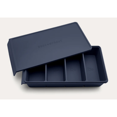 4 Portion Silicone Freezer Tray - Blueberry