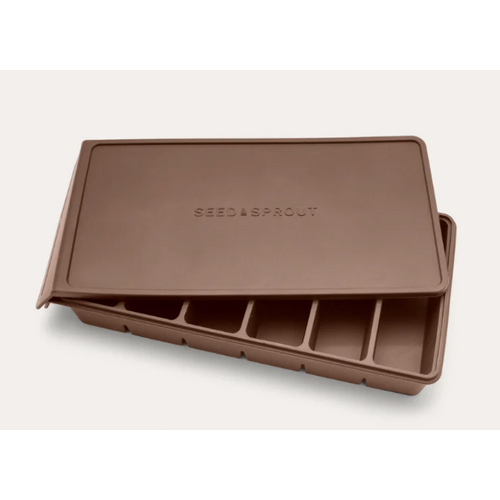 6 Portion Silicone Freezer Tray - 100ml Macadamia