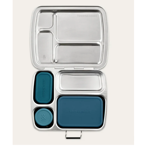 CrunchBox Lunch Box - 3 Pot Set - Sea Grass