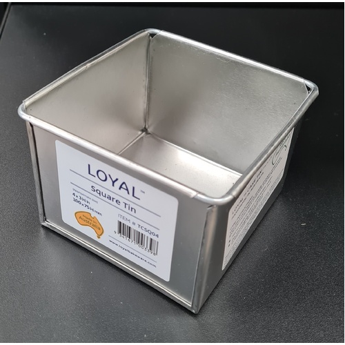 Square Tinplate Cake Tin 100x75mm
