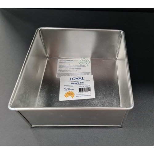 Square Tinplate Cake Tin 150x75mm